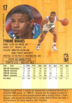 1991-92 Fleer #17 Tyrone Bogues Back
