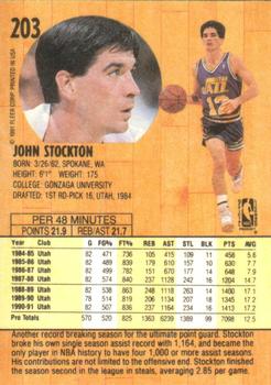 1991-92 Fleer #203 John Stockton Back