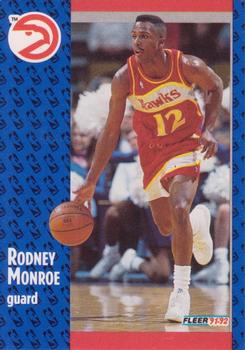 1991-92 Fleer #244 Rodney Monroe Front