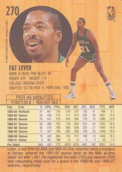 1991-92 Fleer #270 Fat Lever Back