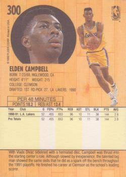 1991-92 Fleer #300 Elden Campbell Back