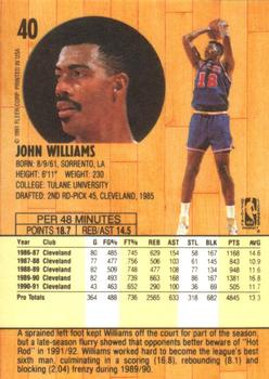 1991-92 Fleer #40 John Williams Back