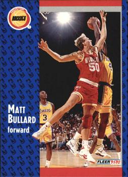1991-92 Fleer #289 Matt Bullard Front