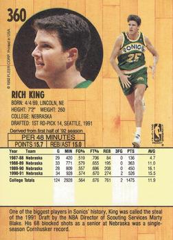 1991-92 Fleer #360 Rich King Back