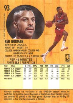 1991-92 Fleer #93 Ken Norman Back
