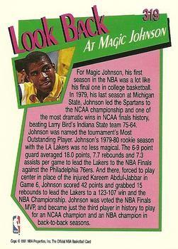 1991-92 Hoops #319 Magic Johnson Back