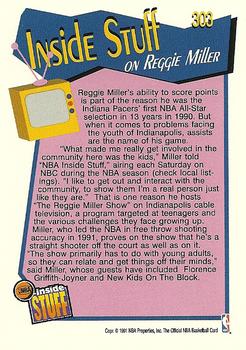 1991-92 Hoops #303 Reggie Miller Back