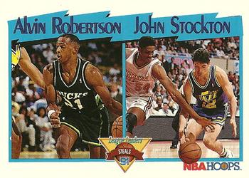 1991-92 Hoops #310 Alvin Robertson / John Stockton Front