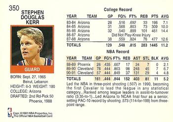 1991-92 Hoops #350 Steve Kerr Back