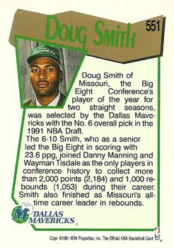 1991-92 Hoops #551 Doug Smith Back