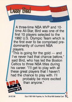 1991-92 Hoops #576 Larry Bird Back