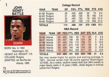 1991-92 Hoops #1 John Battle Back