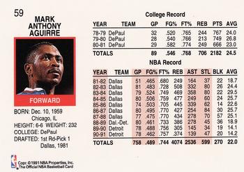 1991-92 Hoops #59 Mark Aguirre Back