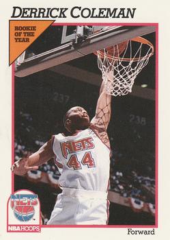 1991-92 Hoops #134 Derrick Coleman Front