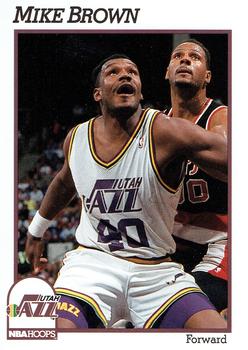 1991-92 Hoops #206 Mike Brown Front