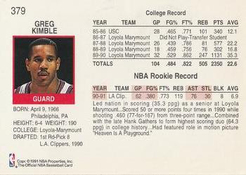 1991-92 Hoops #379 Bo Kimble Back