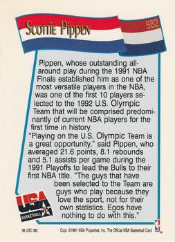 1991-92 Hoops #582 Scottie Pippen Back