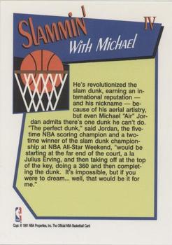 1991-92 Hoops - Slam Dunk #IV Michael Jordan Back