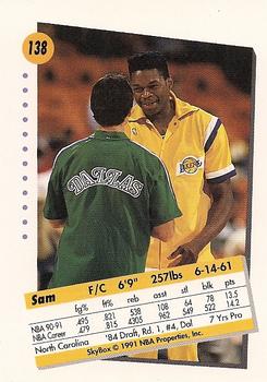 1991-92 SkyBox #138 Sam Perkins Back