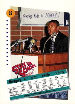 1991-92 SkyBox #23 Tyrone Bogues Back