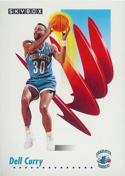 1991-92 SkyBox #25 Dell Curry Front