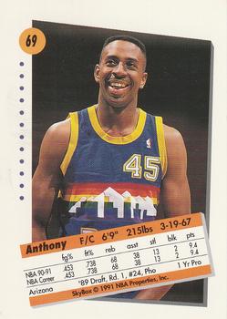 1991-92 SkyBox #69 Anthony Cook Back