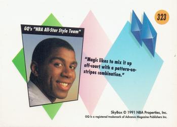 1991-92 SkyBox #323 Earvin Johnson Back