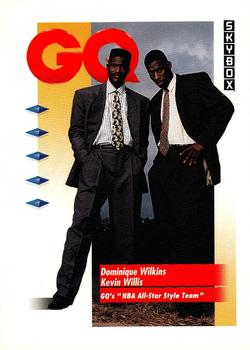 1991-92 SkyBox #326 Kevin Willis / Dominique Wilkins Front