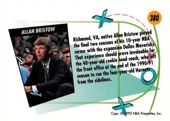 1991-92 SkyBox #380 Allan Bristow Back