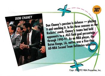 1991-92 SkyBox #387 Don Chaney Back