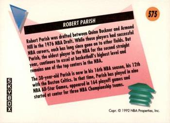 1991-92 SkyBox #575 Robert Parish Back