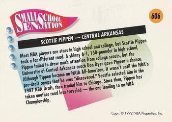 1991-92 SkyBox #606 Scottie Pippen Back