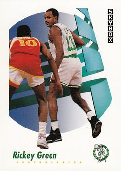 1991-92 SkyBox #619 Rickey Green Front