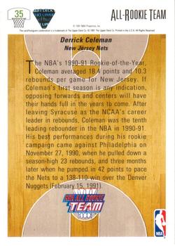 1991-92 Upper Deck #35 Derrick Coleman Back