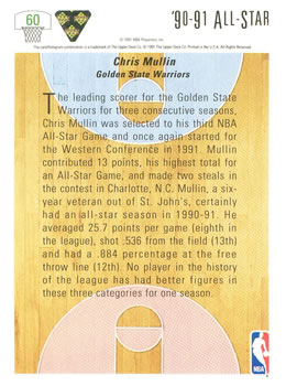 1991-92 Upper Deck #60 Chris Mullin Back