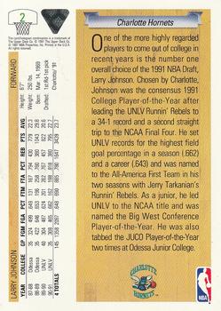1991-92 Upper Deck #2 Larry Johnson Back