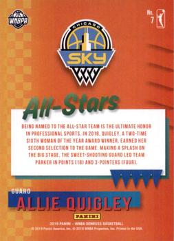 2019 Donruss WNBA - All-Stars #7 Allie Quigley Back
