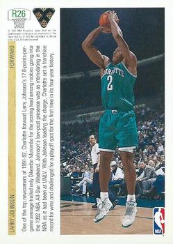 1991-92 Upper Deck - Rookie Standouts #R26 Larry Johnson Back