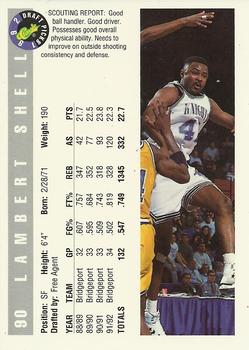1992 Classic Draft Picks #90 Lambert Shell Back
