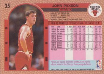 1992-93 Fleer #35 John Paxson Back