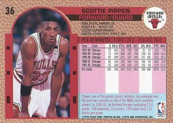 1992-93 Fleer #36 Scottie Pippen Back