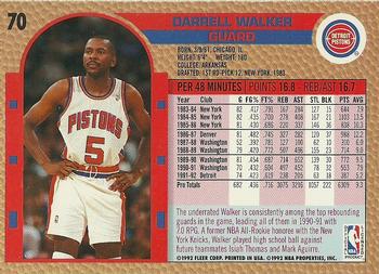 1992-93 Fleer #70 Darrell Walker Back