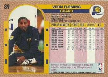1992-93 Fleer #89 Vern Fleming Back
