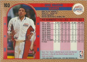 1992-93 Fleer #103 Doc Rivers Back