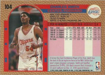 1992-93 Fleer #104 Charles Smith Back