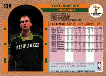 1992-93 Fleer #129 Fred Roberts Back