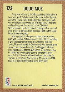1992-93 Fleer #173 Doug Moe Back