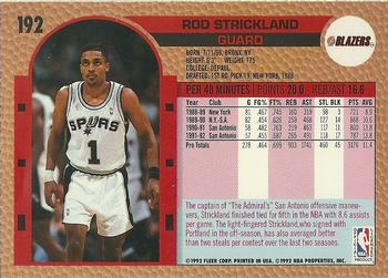 1992-93 Fleer #192 Rod Strickland Back
