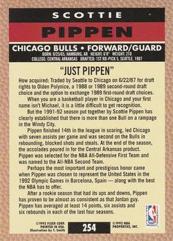 1992-93 Fleer #254 Scottie Pippen Back