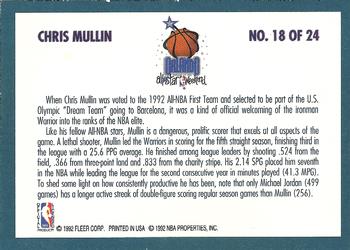 1992-93 Fleer - All-Stars #18 Chris Mullin Back